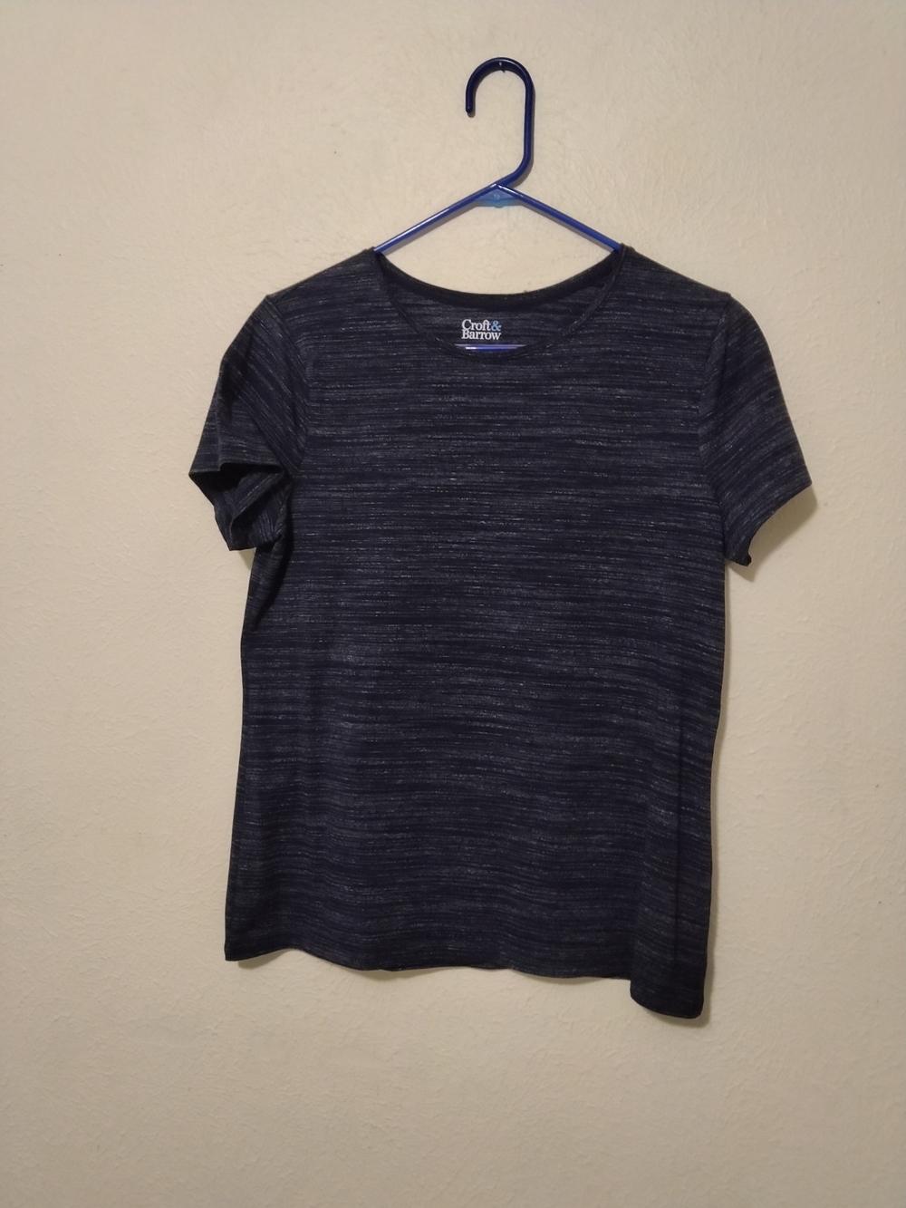 Croft & Barrow Women’s Short Sleeve Crew Neck Tee in Dark Navy Blue Size Small